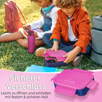 Vesperbox Mini Lite detský bento box – Priehradkový desiatový box do škôlky a školy – Fialovo-modrý – Pre chlapcov aj dievčatá 6