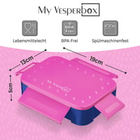 Vesperbox Mini Lite detský bento box – Priehradkový desiatový box do škôlky a školy – Fialovo-modrý – Pre chlapcov aj dievčatá 2