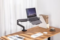 My Wall HLA3L držiak na notebook pre monitorové rameno, ergonomická polica, kompatibilná s VESA, univerzálna, čierna, max. 9 kg, 29x23 cm 2