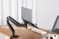My Wall HLA3L držiak na notebook pre monitorové rameno, ergonomická polica, kompatibilná s VESA, univerzálna, čierna, max. 9 kg, 29x23 cm 3