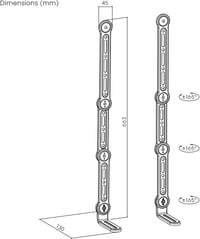 Suport universal pentru soundbar My Wall HZ32-2L, pentru televizoare de 90 inchi, înclinabil și rotativ, capacitate de încărcare 15 kg 5