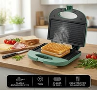 My Wave 750W szendvicssütő elektromos grill 90° nyitás antilengő lemezzel 4
