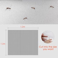 MYCARBON Ablak Szúnyogháló 120x120 cm, Vágható, Fúrás Nélkül, Fekete 3