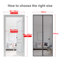MYCARBON Magnetická sieťka proti hmyzu na dvere 100x210 cm, silné magnety, celoobvodová závesná sieťka na balkón a terasu, montáž bez vŕtania 3