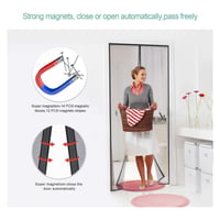 MYCARBON Magnetická sieťka proti hmyzu na dvere 100x210 cm, silné magnety, celoobvodová závesná sieťka na balkón a terasu, montáž bez vŕtania 4