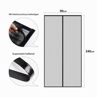 MYCARBON Sieťka proti hmyzu na balkónové dvere – pevná magnetická sieťka, jednoduchá montáž 6