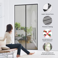 MYCARBON Sieťka proti hmyzu na balkónové dvere, silná magnetická sieťka na dvere 95x210 cm, do pivnice, na terasu, do obývačky, bez vŕtania, jednoduchá montáž 3