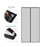 MYCARBON Sieťka proti hmyzu na balkónové dvere, silná magnetická sieťka na dvere 95x210 cm, do pivnice, na terasu, do obývačky, bez vŕtania, jednoduchá montáž 5