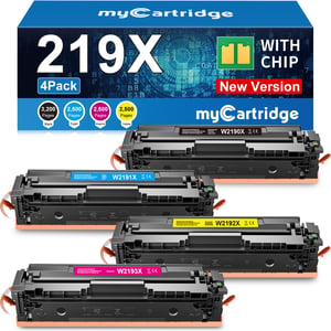 MYCARTRIDGE HP 219X (W2190X/W2190A) náhradná sada tonerov s čipom, 4 ks – HP Color LaserJet Pro 3302
