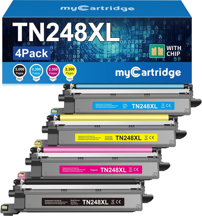 MYCARTRIDGE TN248XL Kompatibilis Brother toner 4 pack CMYK TN248 TN-248 MFC-L3760CDW DCP-L3560CDW MFC-L3740CDW