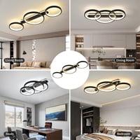 MYCUL LED Mennyezeti Lámpa Dimmelhető Távirányítóval 3 Izzós 36W 78cm 2