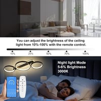 MYCUL LED Mennyezeti Lámpa Dimmelhető Távirányítóval 3 Izzós 36W 78cm 5