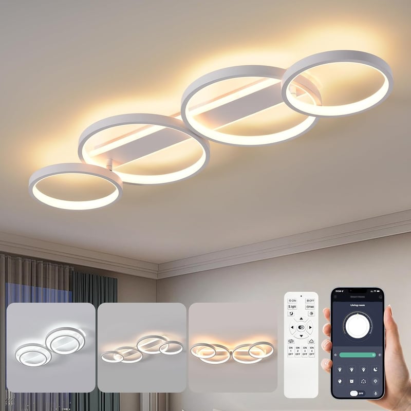 MYCUL LED Mennyezeti Lámpa Dimmelhető Távirányítóval App Vezérléssel 48W - White