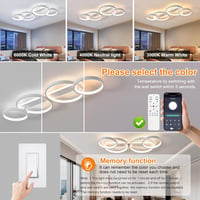 MYCUL LED Mennyezeti Lámpa Dimmelhető Távirányítóval App Vezérléssel 48W - White 6