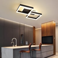 Plafonieră LED MYCUL cu telecomandă, 32W, intensitate reglabilă, negru, corp de iluminat modern pentru living și dormitor 8