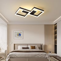Plafonieră LED MYCUL cu telecomandă, 32W, intensitate reglabilă, negru, corp de iluminat modern pentru living și dormitor 7