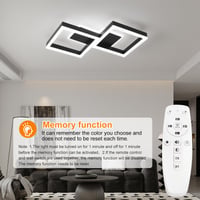 Plafonieră LED MYCUL cu telecomandă, 32W, intensitate reglabilă, negru, corp de iluminat modern pentru living și dormitor 6