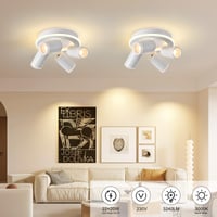 Spot LED încastrat MYCUL, rotund, cu 4 socluri, 22W+4x5W, GU10, alb cald, culoare albă 2