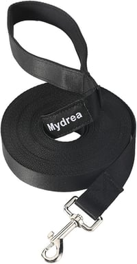 Mydrea 5m Erős Kutyapóráz Acél Karabinerrel és Kényelmes Fogantyúval Kicsi-Nagy Kutyákhoz Fekete 1
