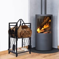 MYFIREPLACEDIRECT Tűzifa Kosár Extra Nagy Méretű, Vízálló Pamut Vászon Hordozótáska Kényelmes Fogantyúval, Barna Színű 8