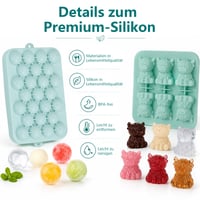 Myfivo 3D kalup za led u obliku highland goveda i kugle s poklopcem - kreativni set za izradu leda 3