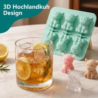 Myfivo 3D kalup za led u obliku highland goveda i kugle s poklopcem - kreativni set za izradu leda 5