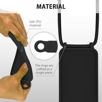 MyGadget Cord Case puzdro na Samsung Galaxy S23 Plus - Matný silikónový nárazuvzdorný kryt s popruhom na krk - Čierne 3