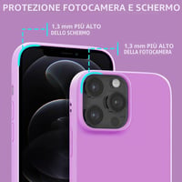 Silikónový kryt na iPhone 12 / 12 Pro MyGadget – flexibilný ochranný obal z TPU, odolný proti poškriabaniu a nárazom, matná fialová (svetlá) 3