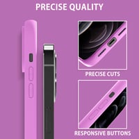 Silikónový kryt na iPhone 12 / 12 Pro MyGadget – flexibilný ochranný obal z TPU, odolný proti poškriabaniu a nárazom, matná fialová (svetlá) 5