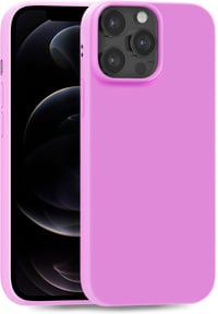 Silikónový kryt na iPhone 12 / 12 Pro MyGadget – flexibilný ochranný obal z TPU, odolný proti poškriabaniu a nárazom, matná fialová (svetlá) 1
