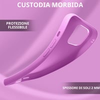 Silikónový kryt na iPhone 12 / 12 Pro MyGadget – flexibilný ochranný obal z TPU, odolný proti poškriabaniu a nárazom, matná fialová (svetlá) 4