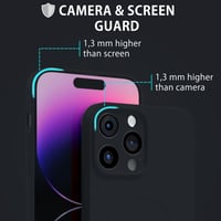 Puzdro MyGadget pre Apple iPhone 14 Pro Max kompatibilné s MagSafe – Dvojvrstvový silikónový kryt na telefón s ochranou fotoaparátu – Čierne 4