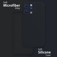 Puzdro MyGadget pre Apple iPhone 14 Pro Max kompatibilné s MagSafe – Dvojvrstvový silikónový kryt na telefón s ochranou fotoaparátu – Čierne 6
