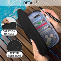 MyGadget Útlevéltartó 3 személyes családi szervezővel - Dokumentumokhoz, kártyákhoz, fekete 4