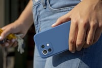 MyGadget Xiaomi Mi 11 Lite 5G puzdro – Tenký silikónový TPU ochranný kryt, odolný voči poškriabaniu – tmavomodrý 6