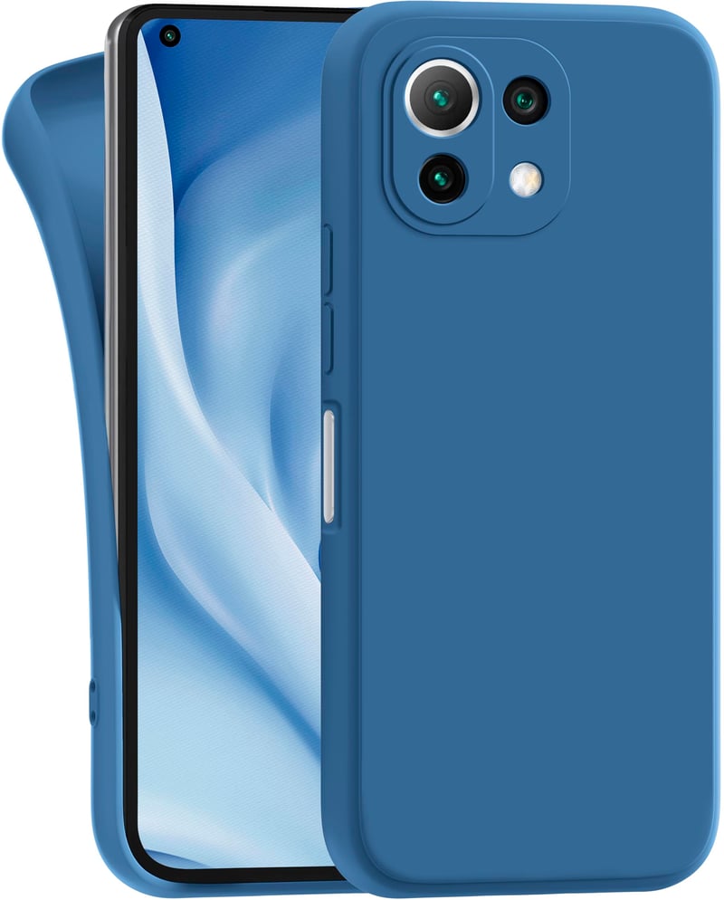 MyGadget Xiaomi Mi 11 Lite 5G puzdro – Tenký silikónový TPU ochranný kryt, odolný voči poškriabaniu – tmavomodrý