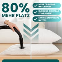 Set saci de vidat myHodo XXL (6 buc, 80x120 cm) Saci de vidat extra mari pentru pilote, lenjerii de pat și haine, saci de depozitare practici 9