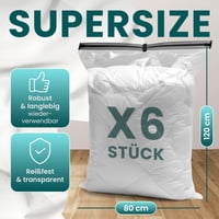 Set saci de vidat myHodo XXL (6 buc, 80x120 cm) Saci de vidat extra mari pentru pilote, lenjerii de pat și haine, saci de depozitare practici 3