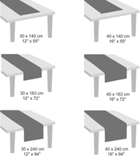 Myir JUN Asztalfutó 30x140cm Sötétszürke Mosható Dekoráció 7