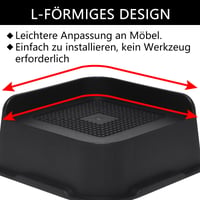 MYMULIKE Bútoremelő Készlet 4 db L-alakú Ágyemelő 15,2 cm Emelési Magasság Bútorlábak Alá 4