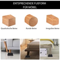 MYMULIKE Bútoremelő Készlet 4 db L-alakú Ágyemelő 15,2 cm Emelési Magasság Bútorlábak Alá 5
