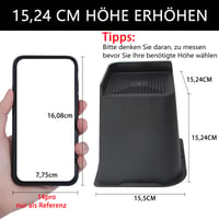 MYMULIKE Bútoremelő Készlet 4 db L-alakú Ágyemelő 15,2 cm Emelési Magasság Bútorlábak Alá 2