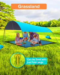 MYMULIKE Strandtáska 3,2x3,2m UV50+ Napvédelem 4 Személyes Árnyékolás 5