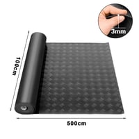 MYOYAY Gumena podna obloga na metražu 500 x 100 cm, gumena prostirka debljine 3 mm, protuklizna podloga 3