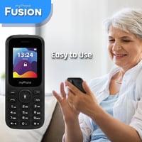 myPhone 2220 Gombos Mobiltelefon Időseknek, Nagy Gombokkal, 1.77" Kijelző, Fekete - black 2