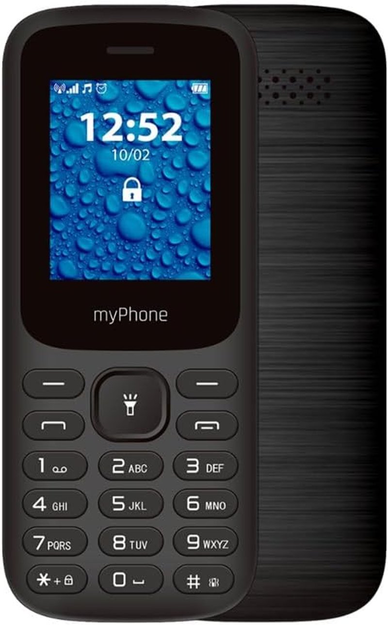 myPhone 2220 Gombos Mobiltelefon Időseknek, Nagy Gombokkal, 1.77" Kijelző, Fekete - black