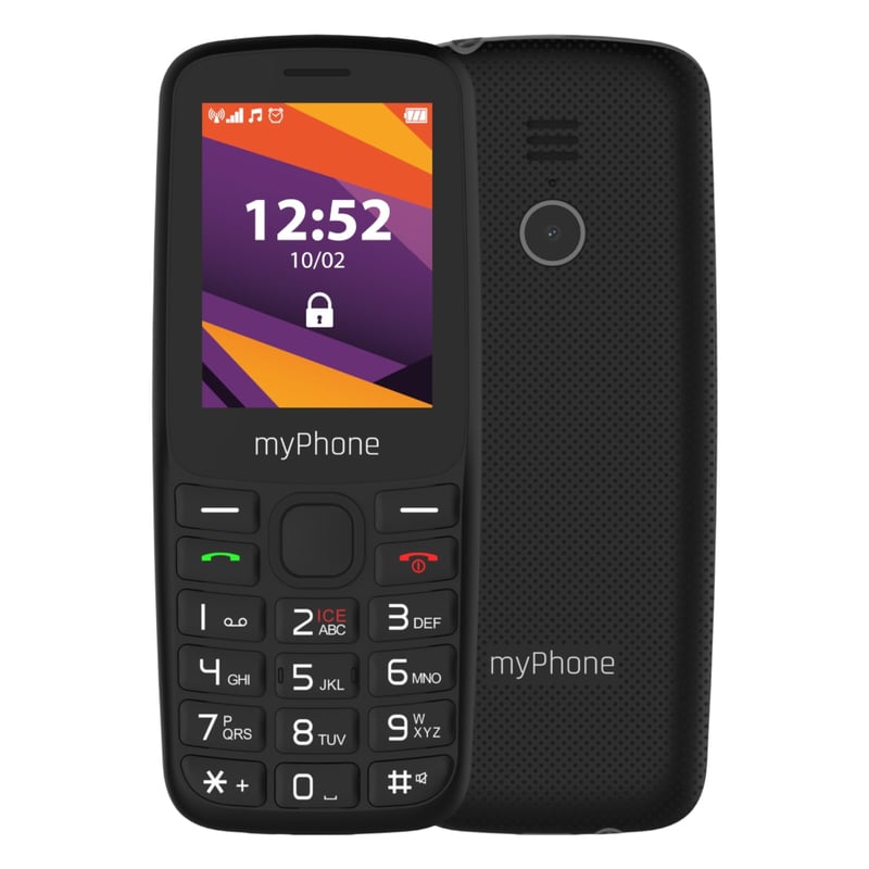 Telefon mobil myPhone 6410 LTE 4G cu taste mari, baterie 1400 mAh, Bluetooth, radio, lanternă LED, stocare 124 MB, culoare Ice