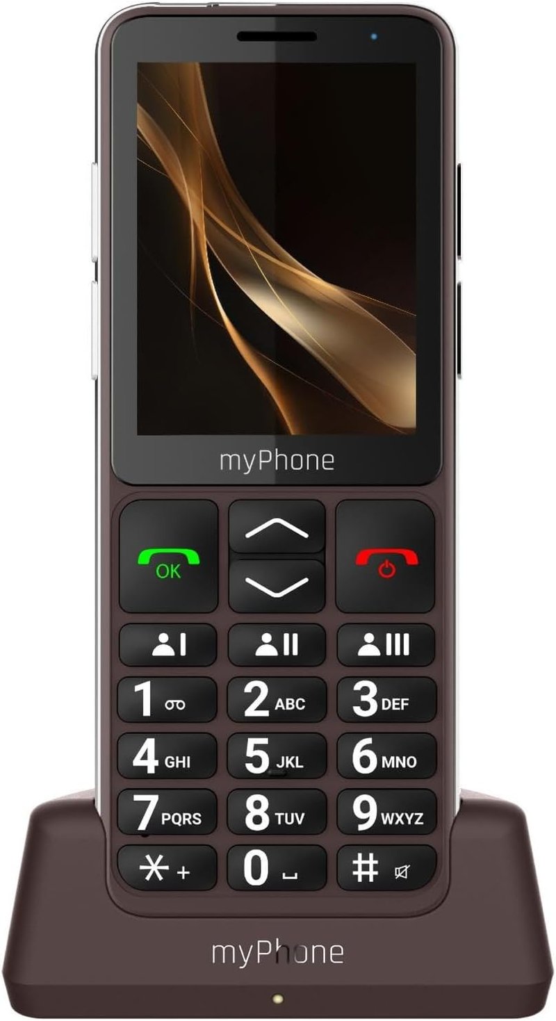 myPhone Bueno LTE Időseknek Mobiltelefon Töltőállomással, 2,8" Kijelző, SOS Gomb
