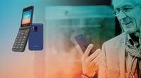 myPhone Flip LTE vyklápací mobilný telefón pre seniorov, Dual SIM, 4G – tmavomodrý 2