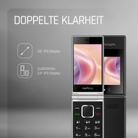 myPhone Tango 2 LTE vyklápací mobilný telefón pre seniorov, 4G, duálny displej, veľké tlačidlá, nabíjacia stanica, SOS tlačidlo, Dual SIM, bez záväzkov 8